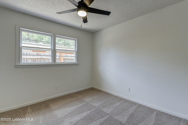 4013 48th St, Lubbock, TX 79413 - carpeted spare room featuring a textured ceiling and a ceiling fan