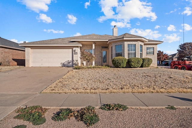 ranch-style home with a garage