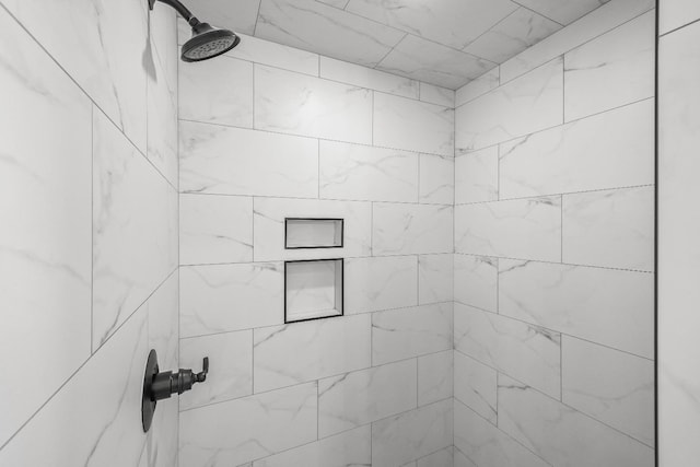 details with tiled shower