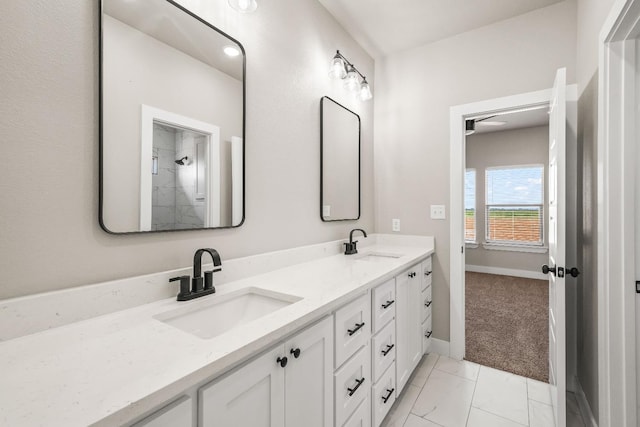 bathroom featuring vanity