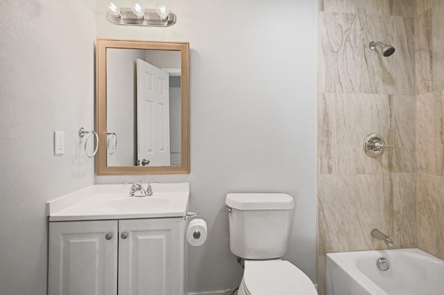 5217 45th St, Lubbock, TX 79414 - full bath with toilet, vanity, and shower / washtub combination