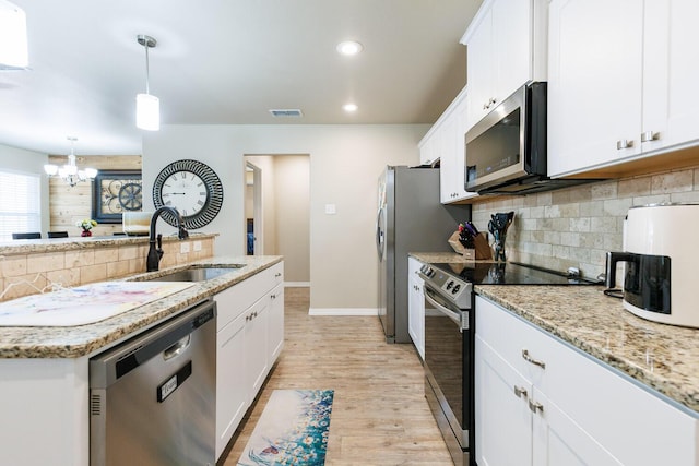 8812 16th St, Lubbock, TX 79416 - kitchen with appliances with stainless steel finishes, a sink, visible vents, and tasteful backsplash