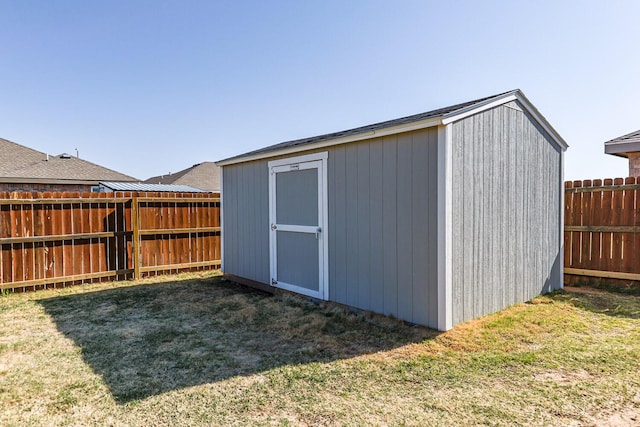 8812 16th St, Lubbock, TX 79416 - view of shed with a fenced backyard