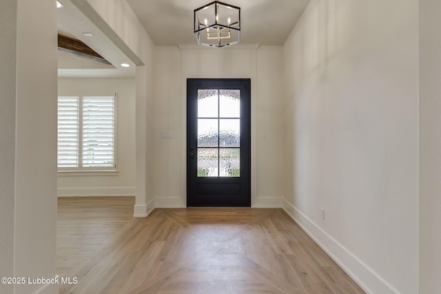 7726 46th St, Lubbock, TX 79407 - entrance foyer with a chandelier and healthy amount of natural light