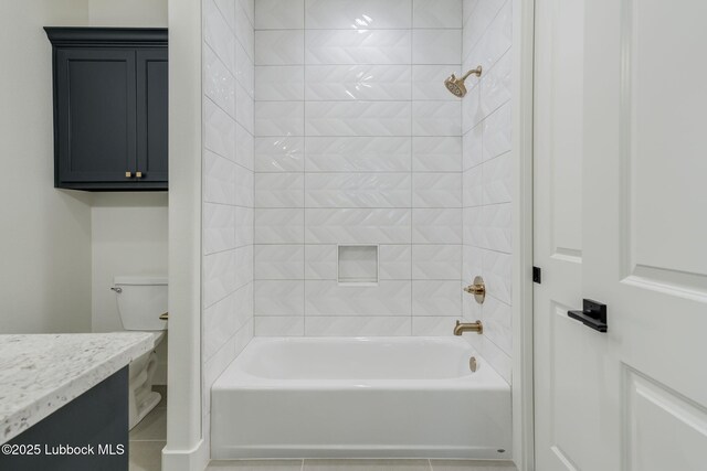 7726 46th St, Lubbock, TX 79407 - full bath with vanity, tub / shower combination, and tile patterned floors