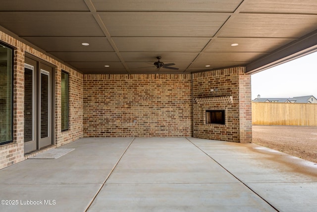 7726 46th St, Lubbock, TX 79407 - view of patio featuring ceiling fan