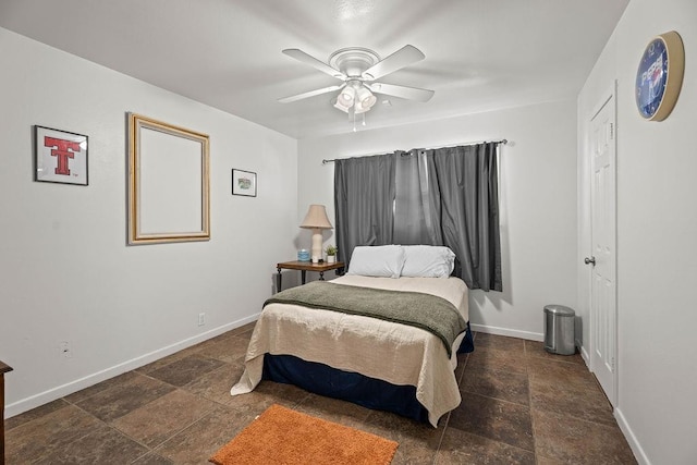 bedroom with ceiling fan