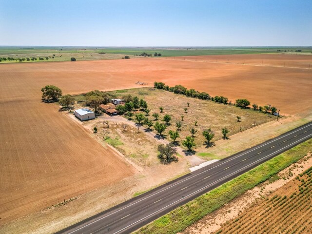 drone / aerial view with a rural view