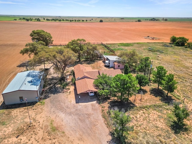 drone / aerial view with a rural view