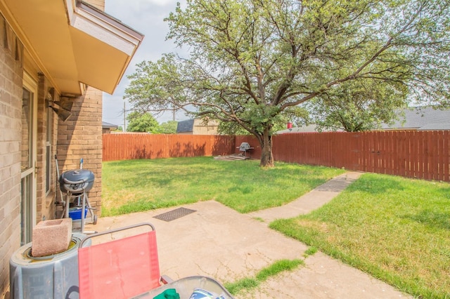 view of yard featuring a patio