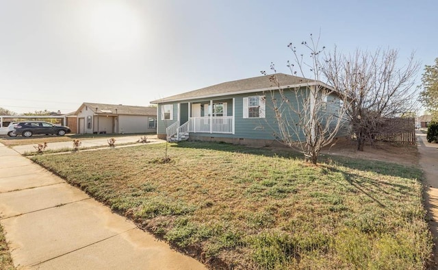 ranch-style house with a front yard