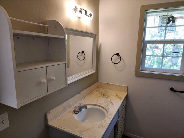 bathroom featuring vanity and a healthy amount of sunlight