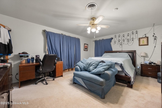 5426 28th St, Lubbock, TX 79407 - bedroom featuring carpet floors, a desk, and a ceiling fan