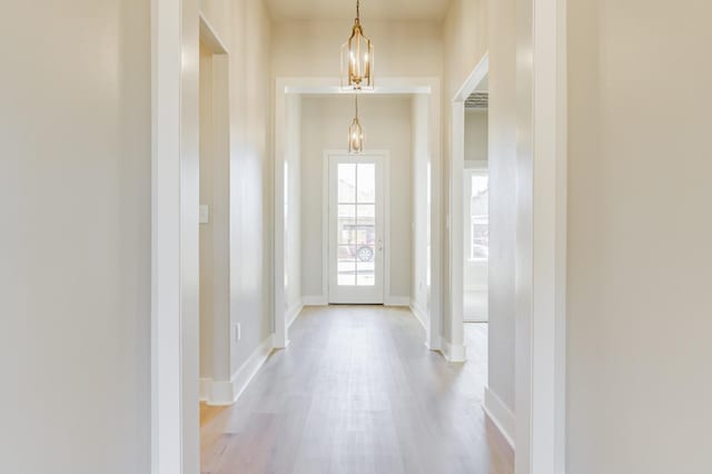 entryway featuring light hardwood / wood-style floors