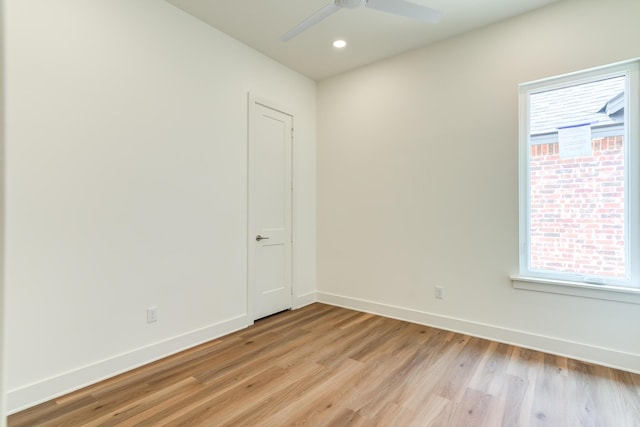 4610 138th Pl, Lubbock, TX 79424 - unfurnished room with light wood-style flooring, healthy amount of natural light, recessed lighting, and a ceiling fan
