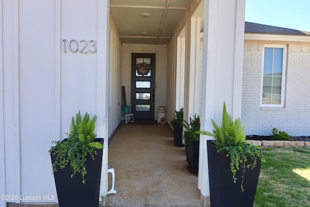 1023 N Fulton Ave, Lubbock, TX 79416 - doorway to property with brick siding