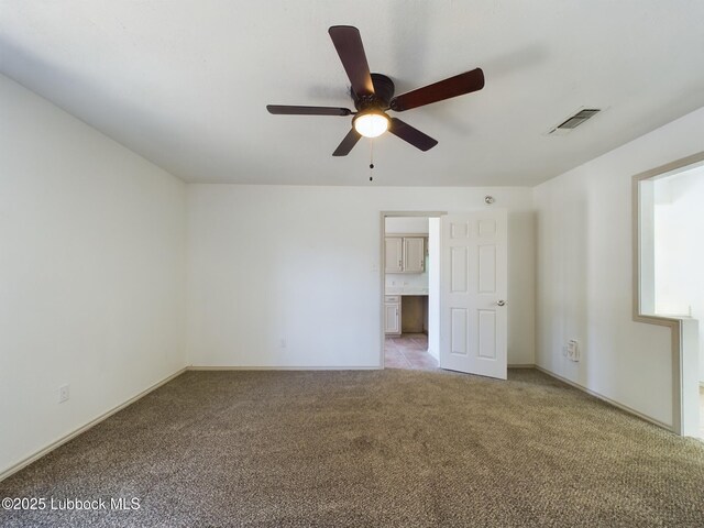 3419 101st St, Lubbock, TX 79423 - unfurnished bedroom featuring light carpet and a ceiling fan