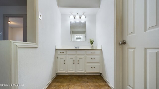 3419 101st St, Lubbock, TX 79423 - bathroom with vanity and tile patterned flooring