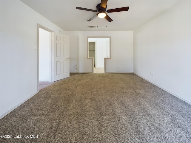 3419 101st St, Lubbock, TX 79423 - unfurnished room with ceiling fan and light colored carpet