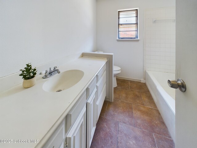 3419 101st St, Lubbock, TX 79423 - bathroom with vanity and tile patterned floors