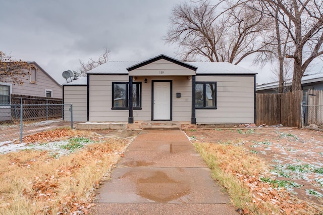 view of bungalow-style home