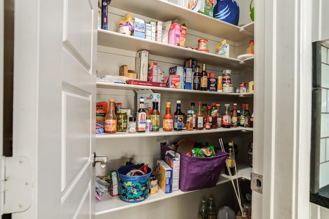 view of pantry