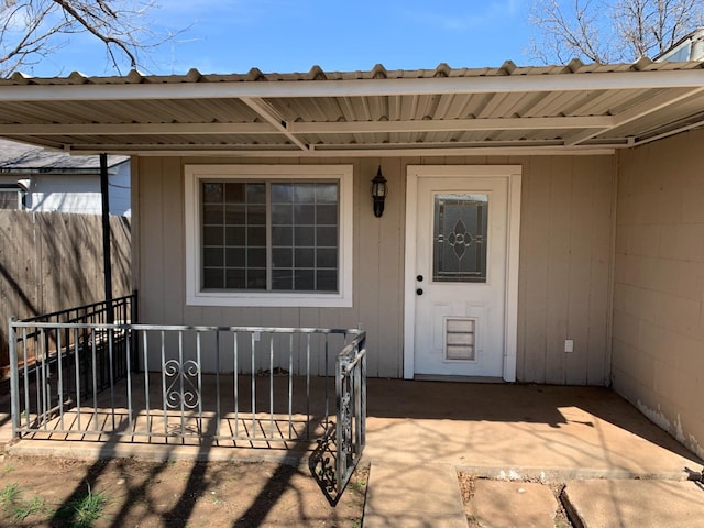 view of doorway to property