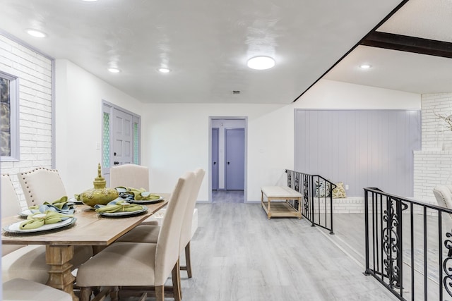 dining area featuring light hardwood / wood-style flooring