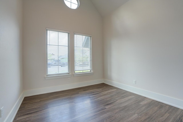 4603 140th St, Lubbock, TX 79424 - spare room with dark wood-type flooring and lofted ceiling