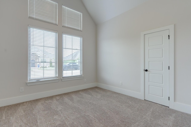 4603 140th St, Lubbock, TX 79424 - carpeted spare room featuring lofted ceiling and baseboards