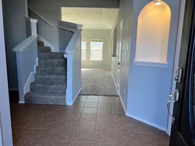 view of tiled entrance foyer