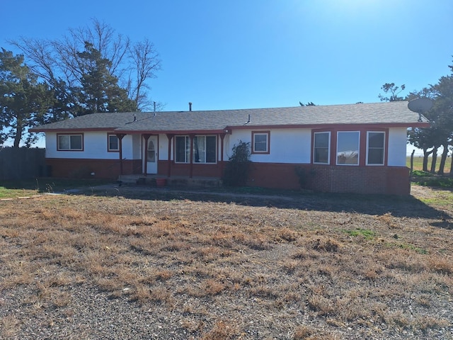 view of single story home