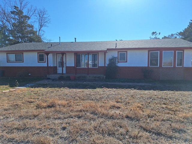 view of single story home