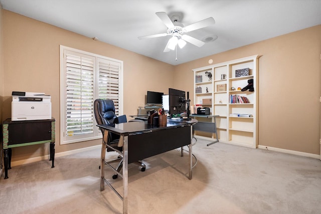 314 York Ave, Lubbock, TX 79416 - office space featuring ceiling fan and light carpet
