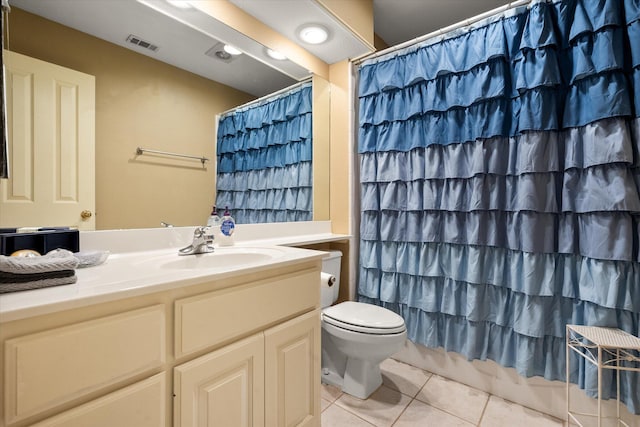 314 York Ave, Lubbock, TX 79416 - bathroom with tile patterned flooring, vanity, and a shower with shower curtain