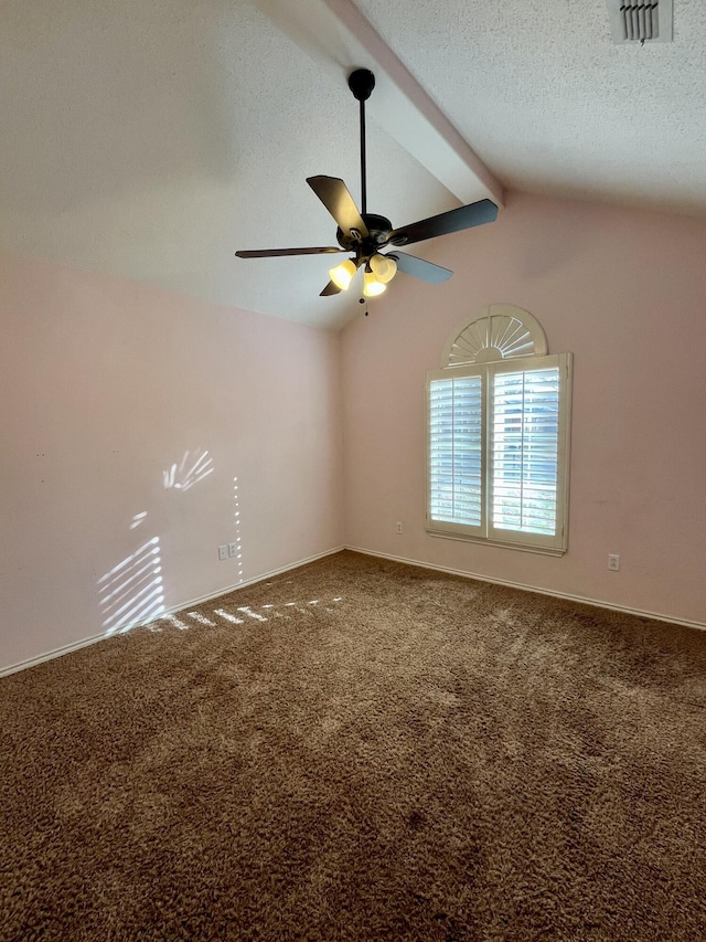 4910 102nd St, Lubbock, TX 79424 - spare room with carpet flooring, a ceiling fan, and a textured ceiling