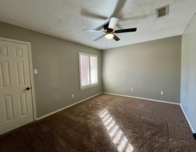 4910 102nd St, Lubbock, TX 79424 - carpeted empty room with a ceiling fan and a textured ceiling