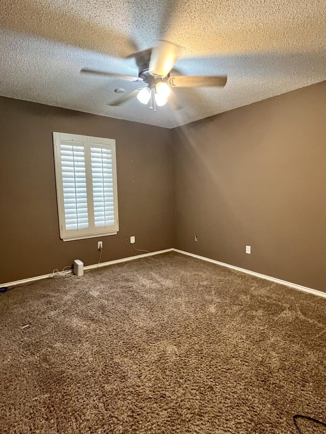 4910 102nd St, Lubbock, TX 79424 - carpeted spare room featuring a ceiling fan and a textured ceiling