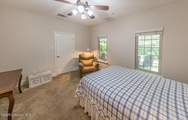 3914 101st St, Lubbock, TX 79423 - carpeted bedroom with a ceiling fan and baseboards