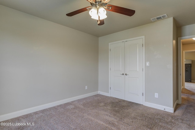 5207 Jarvis St, Lubbock, TX 79416 - unfurnished bedroom with carpet floors, a closet, baseboards, and ceiling fan
