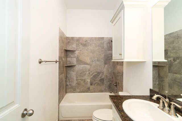 9610 Kline Ave, Lubbock, TX 79424 - bathroom with shower / bathing tub combination, toilet, and vanity