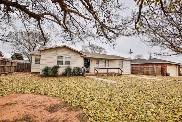 ranch-style house with a garage