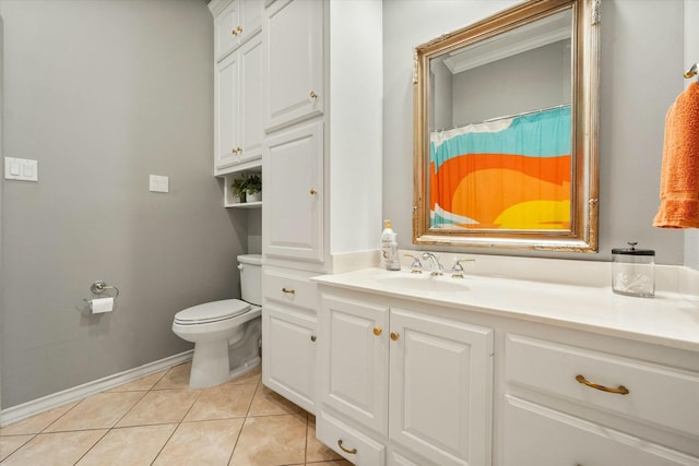 9214 York Pl, Lubbock, TX 79424 - full bath featuring vanity, tile patterned floors, and toilet