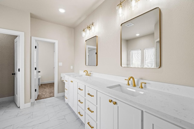 bathroom with vanity