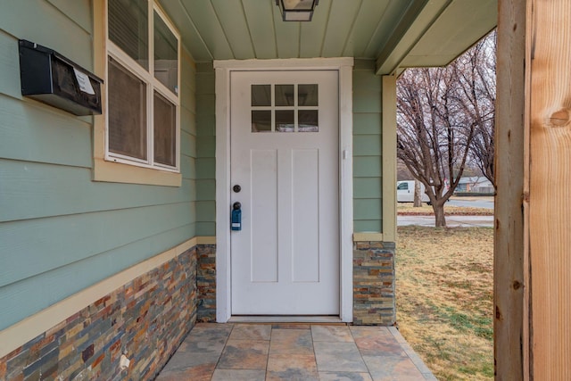 view of doorway to property