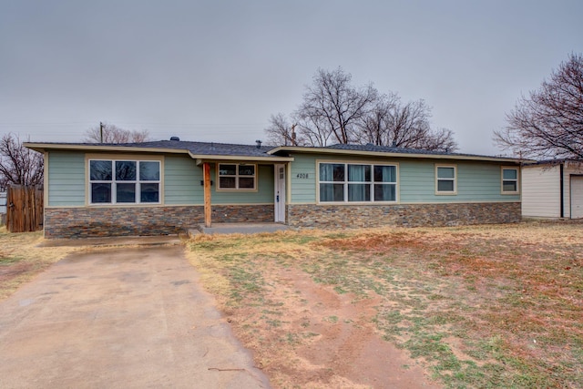 view of ranch-style house