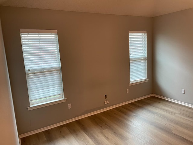 empty room featuring light wood-type flooring