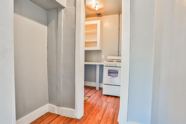 interior space with hardwood / wood-style flooring