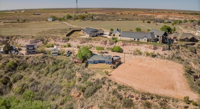 drone / aerial view with a rural view