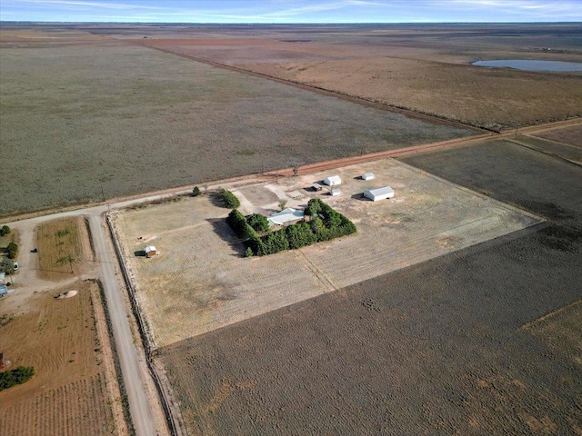 aerial view with a rural view